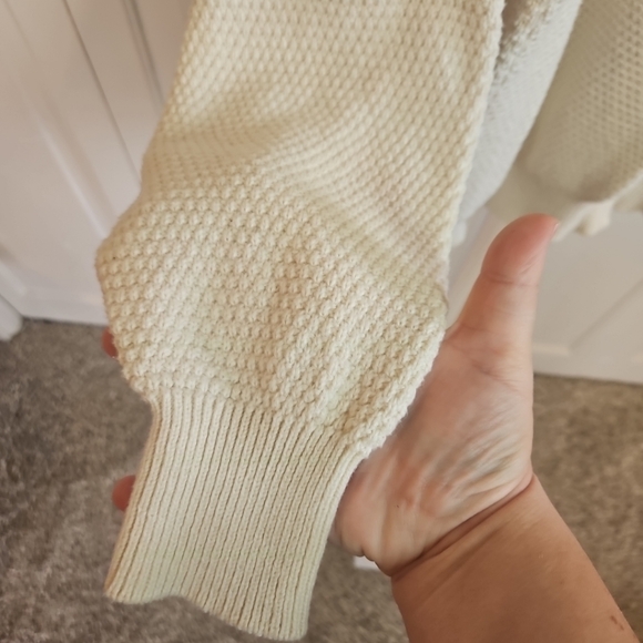 Fieldmaster Cream Embroidered Flies Sweater Large Tall USA Made Mens Vintage - Picture 9 of 9